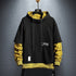Hoodie Sweatshirt Mens Hip Hop Pullover Hoodies Streetwear Casual Fashion Clothes colorblock hoodie 2019 cotton - menochic